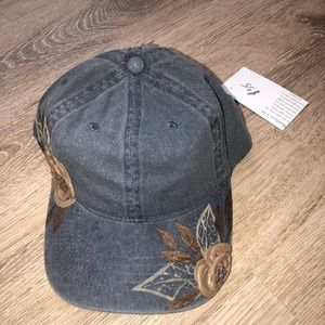 Custom painted floral detailed cap